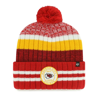 Bonnet tricoté à revers Quiver des Kansas City Chiefs '47 pour homme avec pompon