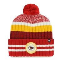 Bonnet tricoté à revers Quiver des Kansas City Chiefs '47 pour homme avec pompon