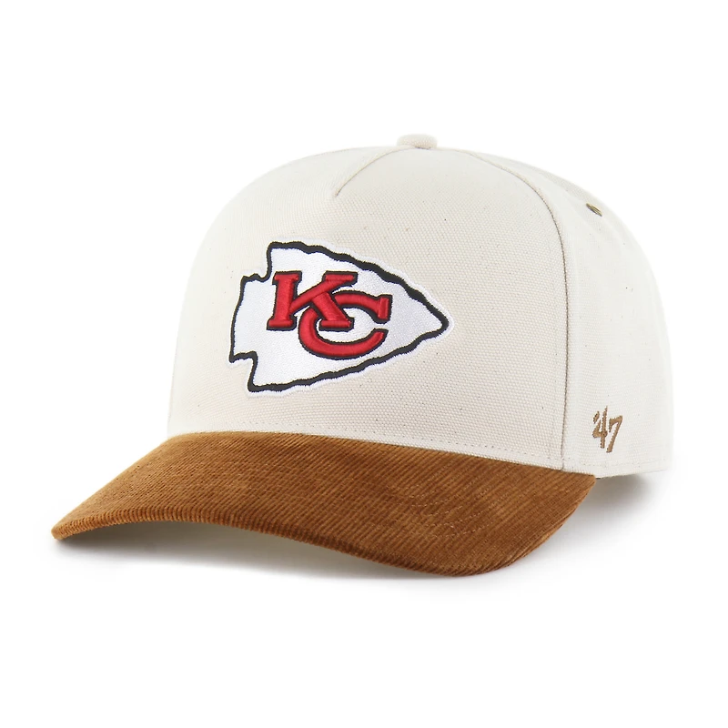Men's '47 Natural/Brown Kansas City Chiefs Undyed Relaxed Hitch Adjustable Hat