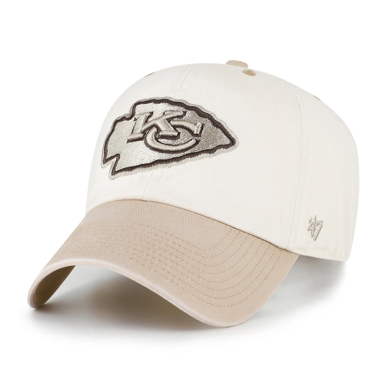 Men's '47 Natural/Tan Kansas City Chiefs Neutral Terrain Clean Up Adjustable Hat