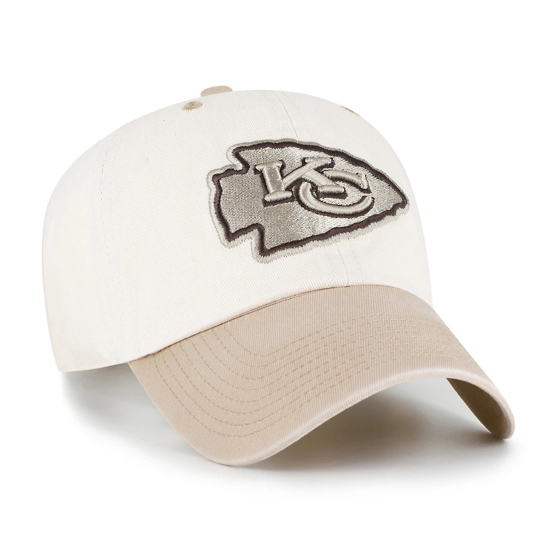 Men's '47 Natural/Tan Kansas City Chiefs Neutral Terrain Clean Up Adjustable Hat