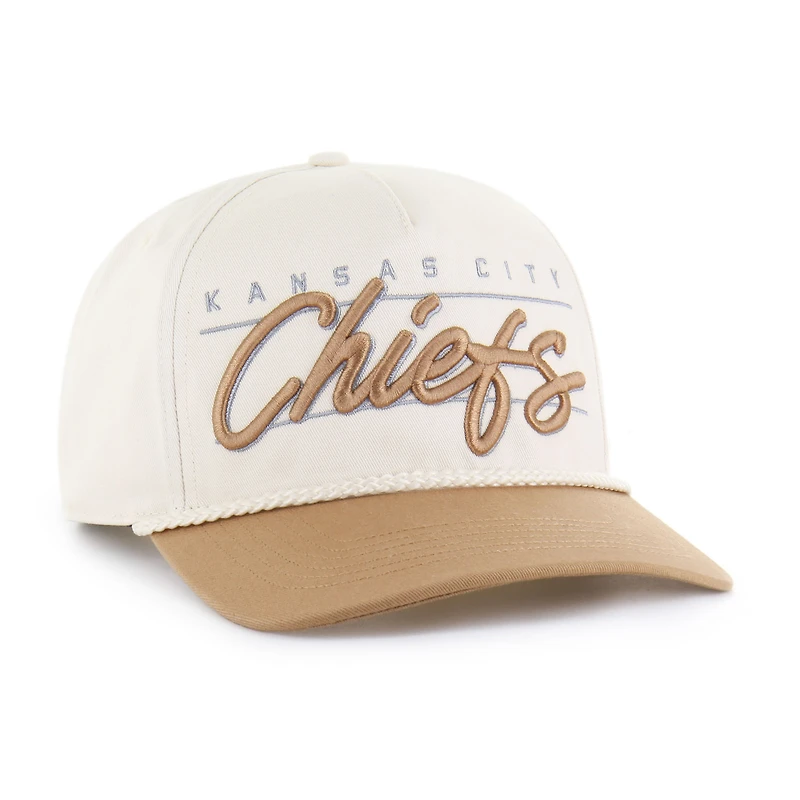 Men's '47  Natural Kansas City Chiefs Condor Two-Tone Hitch Adjustable Hat