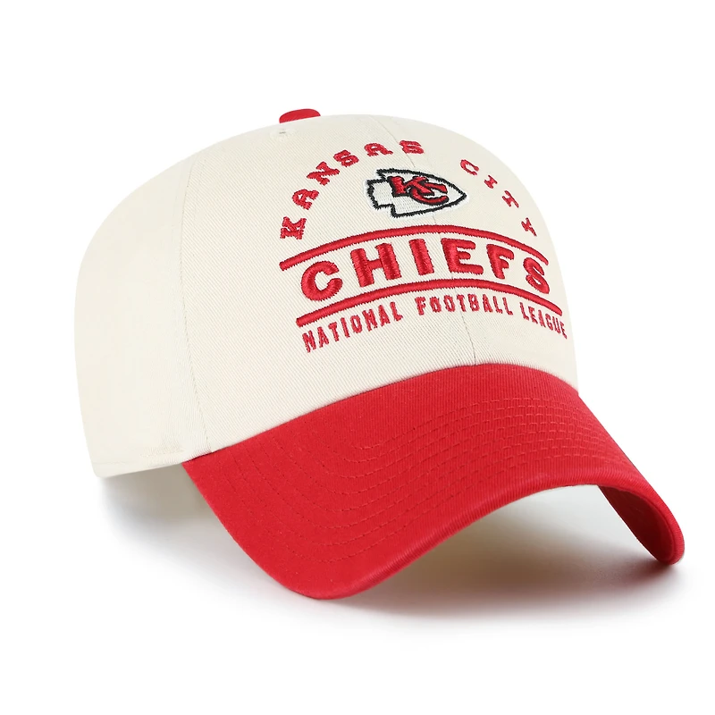 Men's '47  Natural Kansas City Chiefs Windham Clean Up Adjustable Hat