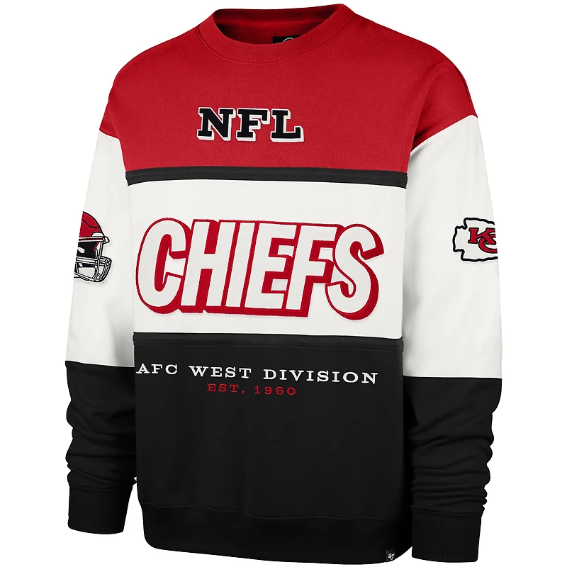 Men's '47 Red/Black Kansas City Chiefs Breeze Maximalist Sweatshirt