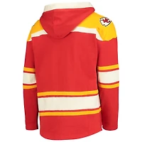 Men's '47 Red/Gold Kansas City Chiefs Lacer V-Neck Pullover Hoodie