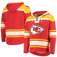 Chandail à capuchon en V encolure des Chiefs de Kansas City pour homme '47 rouge/or