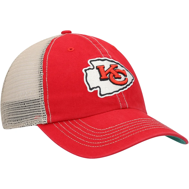 Casquette trucker '47 rouge/naturel Kansas City Chiefs Trawler Clean Up Snapback pour homme