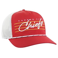 Men's '47 Red/White Kansas City Chiefs Downburst Relaxed Hitch Trucker Adjustable Hat