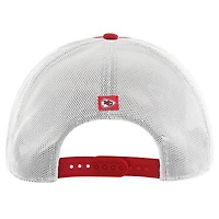 Men's '47 Red/White Kansas City Chiefs Downburst Relaxed Hitch Trucker Adjustable Hat