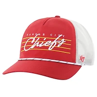 Casquette ajustable Downburst Relaxed Hitch Trucker rouge/blanc pour homme des Kansas City Chiefs '47