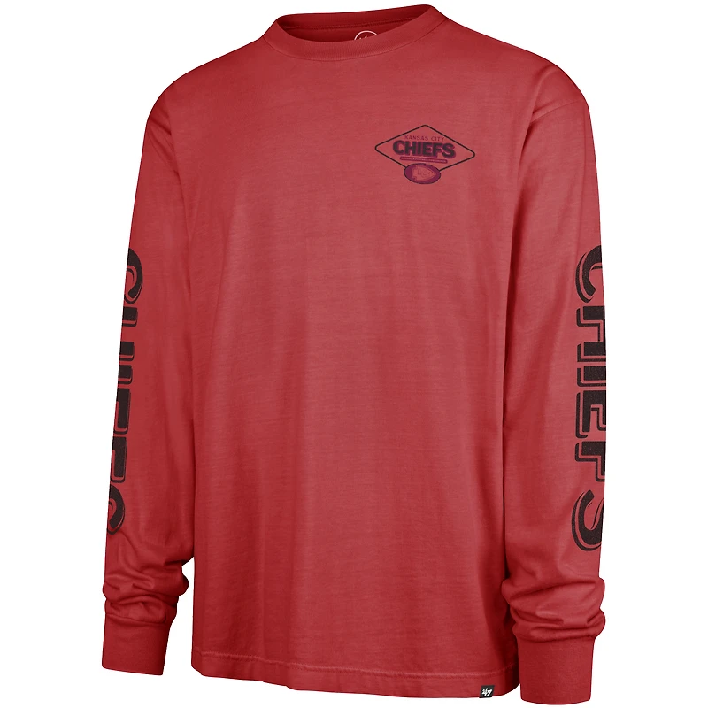 Men's '47 Red Kansas City Chiefs Cairn Ravine Foundation Long Sleeve T-Shirt