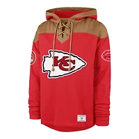 Sweat à capuche lacets Kansas City Chiefs Golden Age rouge '47 pour homme