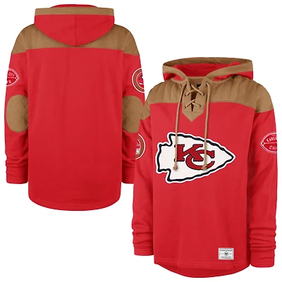 Men's '47 Red Kansas City Chiefs Golden Age Wingback Lacer Hoodie