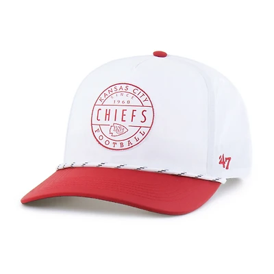 Men's '47 White/Red Kansas City Chiefs Suburbia Hitch Two-Tone Adjustable Hat