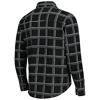 Men's Antigua Black Kansas City Chiefs Industry Flannel Button-Up Shirt Jacket
