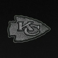 Men's Antigua Black Kansas City Chiefs Tonal Logo Generation Quarter-Zip Pullover Top