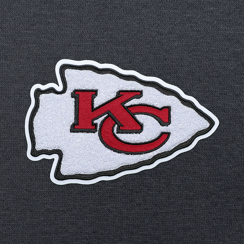 Sweat à capuche en chenille Victory pour homme, couleur anthracite, des Kansas City Chiefs