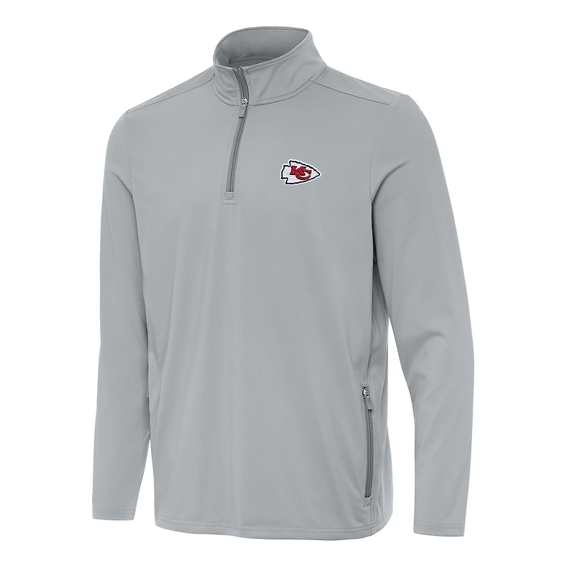 Pull-over zippé Perilous pour homme, gris Antigua, des Kansas City Chiefs