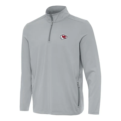 Pull-over zippé Perilous pour homme, gris Antigua, des Kansas City Chiefs