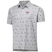 Polo Releless Antigua Heather Grey pour homme des Kansas City Chiefs
