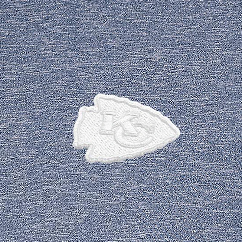 Pull à col rond et fermeture éclair quart de tour Antigua Heather Navy des Kansas City Chiefs pour homme