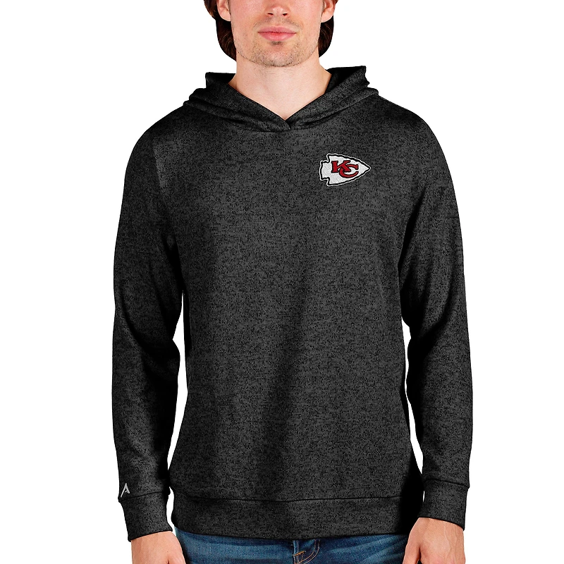 Sweat à capuche Absolute noir chiné Antigua pour homme des Kansas City Chiefs