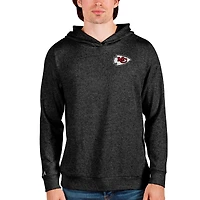 Sweat à capuche Absolute noir chiné Antigua pour homme des Kansas City Chiefs