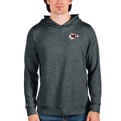 Sweat à capuche Absolute pour homme Antigua Heathered Anthracite Kansas City Chiefs