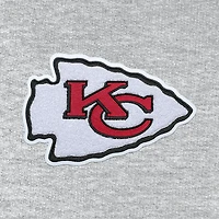 Sweat à capuche en chenille Action Antigua gris chiné pour homme des Kansas City Chiefs