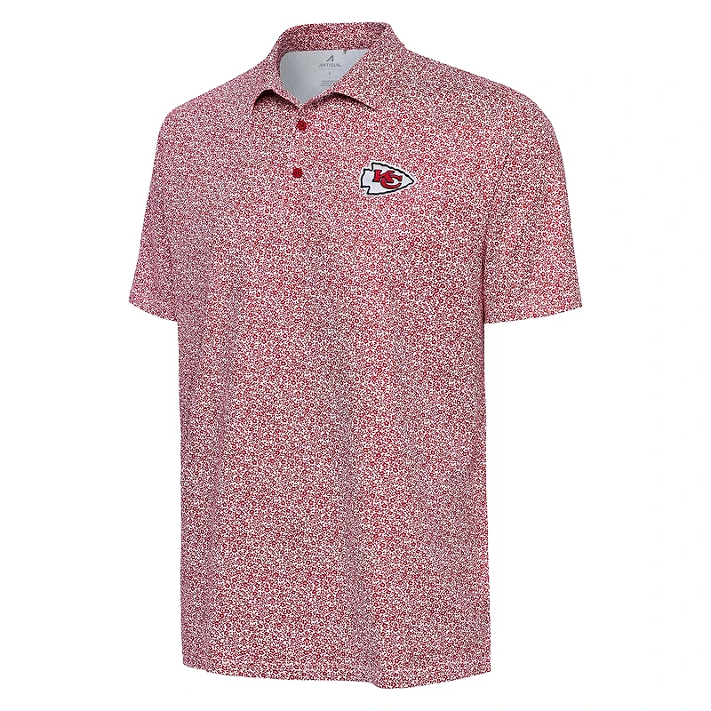 Polo rouge Antigua Field Ditsy pour homme des Kansas City Chiefs