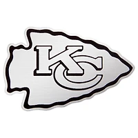 Men's Antigua Steel/Charcoal Kansas City Chiefs Metallic Logo Protect Full-Zip Hoodie