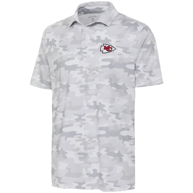 Men's Antigua White Kansas City Chiefs Collide Polo