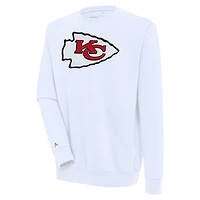 Men's Antigua  White Kansas City Chiefs Victory Pullover Sweatshirt