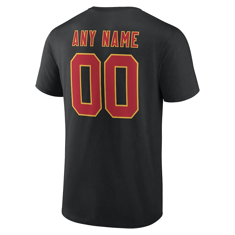 Men's Black Kansas City Chiefs Team Authentic Personalized Name & Number T-Shirt