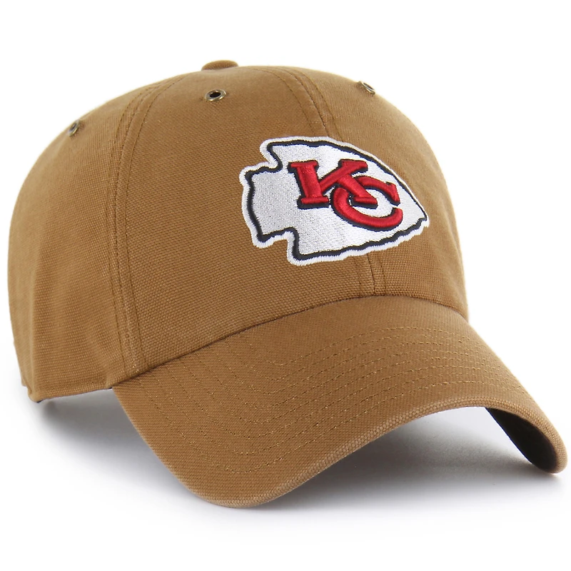Men's Carhartt x '47  Brown Kansas City Chiefs Clean Up Adjustable Hat