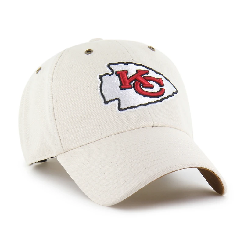 Men's Carhartt x '47 Natural Kansas City Chiefs Undyed Clean Up Adjustable Hat