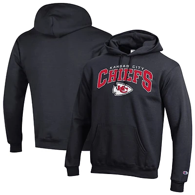 Men's Champion Gold Kansas City Chiefs Powerblend Arch over Logo Hoodie