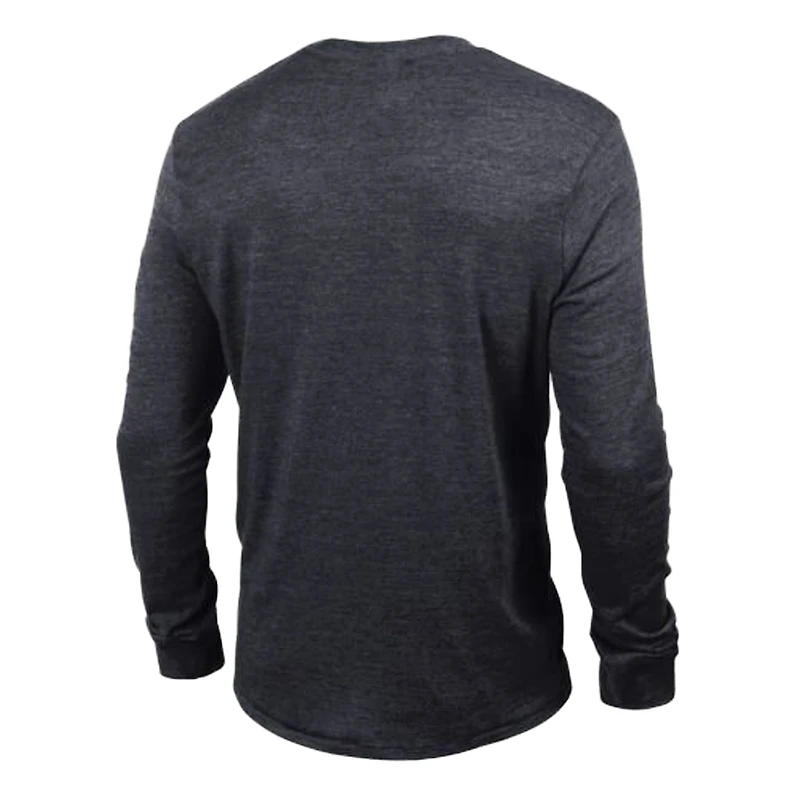 Men's Champion Black Kansas City Chiefs Ultimate Tri-Blend Long Sleeve T-Shirt