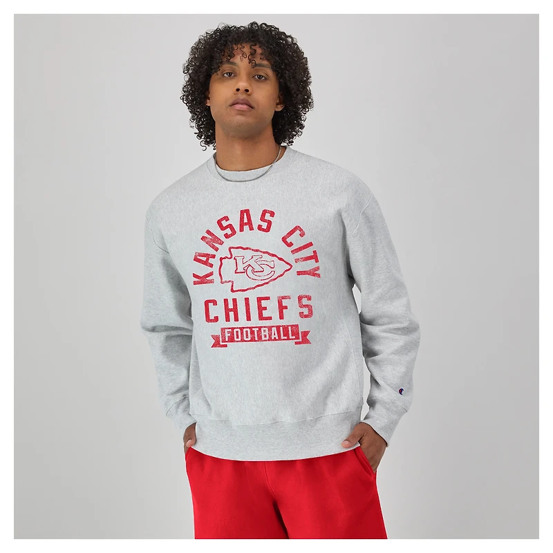Sweat-shirt en molleton à tissage inversé Champion pour homme, gris chin