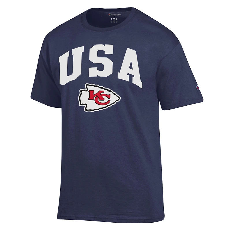 Men's Champion Navy Kansas City Chiefs Americana T-Shirt