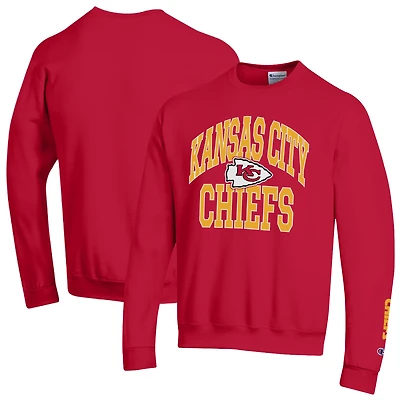 Men's Champion  Red Kansas City Chiefs Powerblend Fleece Sweatshirt