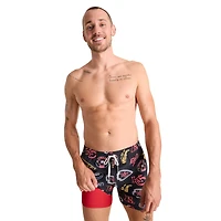 Maillot de bain classique doublé noir Chubbies Kansas City Chiefs The Neon 5,5" pour homme