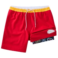 Maillot de bain classique doublé Chubbies pour homme, rouge, Kansas City Chiefs, 5,5 pouces