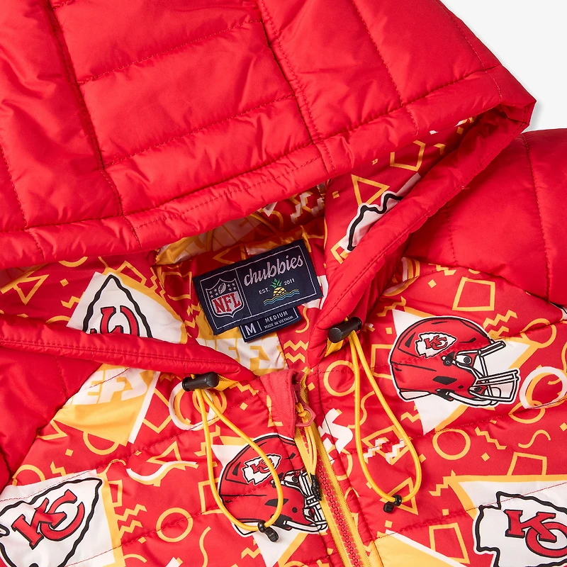 Body à capuche zippé rouge Chubbies pour homme des Kansas City Chiefs