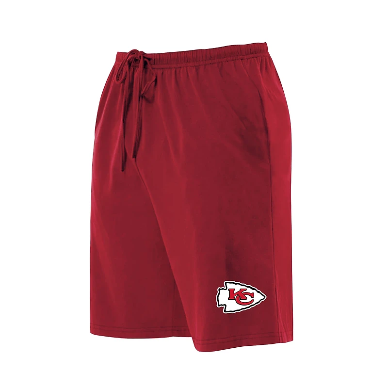 Short de détente en polaire rouge Kansas City Chiefs pour homme, grandes tailles, Concepts Sport