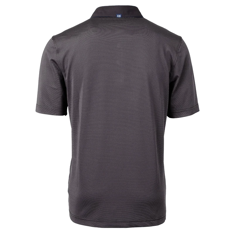 Polo recyclé à micro-rayures Virtue Eco Pique pour homme, noir/gris, Cutter & Buck, Kansas City Chiefs