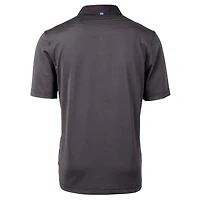 Polo recyclé à micro-rayures Virtue Eco Pique pour homme, noir/gris, Cutter & Buck, Kansas City Chiefs