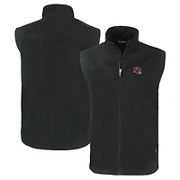 Men's Cutter & Buck  Black Kansas City Chiefs Helmet Charter Eco Recycled Full-Zip Vest
