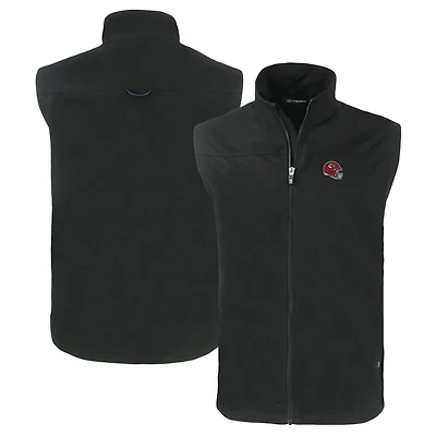 Men's Cutter & Buck  Black Kansas City Chiefs Helmet Charter Eco Recycled Full-Zip Vest