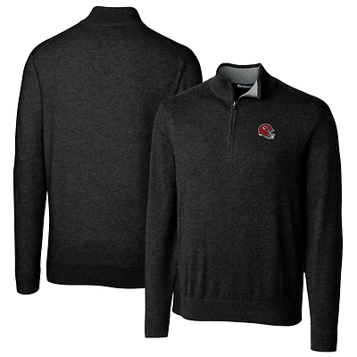 Pull-over noir à fermeture éclair quart de tour Lakemont Tri-Blend pour homme, Cutter & Buck, Kansas City Chiefs